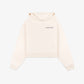 SPORTY & RICH | H&W CLUB CROPPED HOODIE { CREAM/NAVY