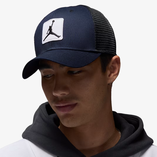 Jordan | RISE STRUCTURED HAT { BLACK/WHITE