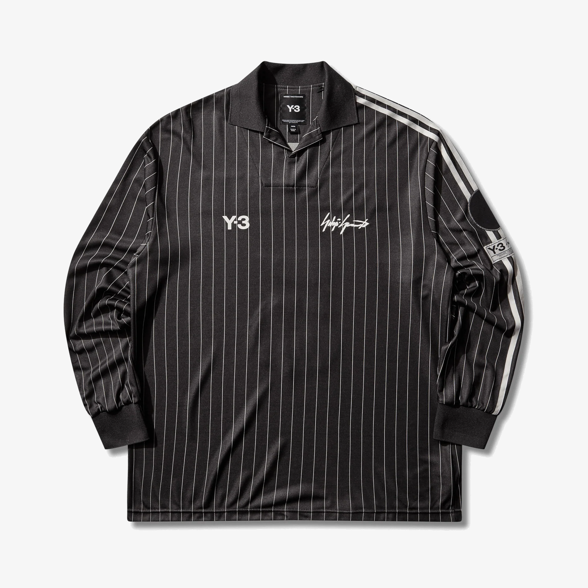 Y-3 | Y-3 ZINEDINE ZIDANE SOCCER LONG SLEEVE JERSEY { BLACK