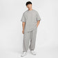 NIKE | SPORTSWEAR FRENCH TERRY SHORT-SLEEVE TOP { DK GREY HEATHER/WHITE