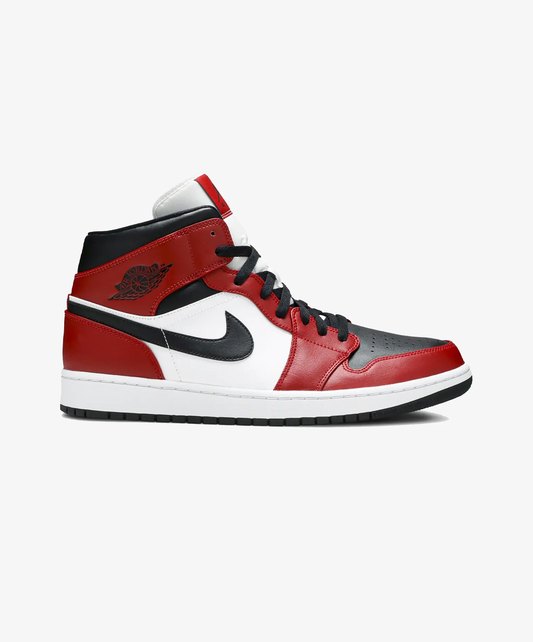 JORDAN | AIR JORDAN 1 MID { BLACK/BLACK-GYM RED