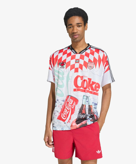ADIDAS ORIGINALS |  X COCA-COLA CLASSIC SPORT MASH-UP JERSEY { WHITE