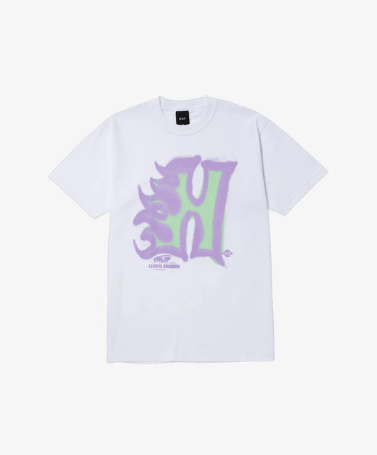 HUF | HEAT WAVE T-SHIRT  { WHITE