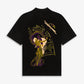 F A R A K | UNGLIYON PAR NACHANA T-SHIRT { BLACK/BLACK