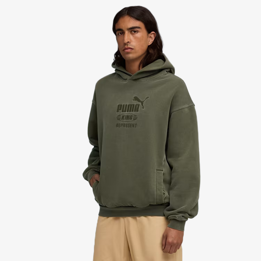 PUMA | x REPRESENT OVERSIZED HOODIE { NIGHT PINE