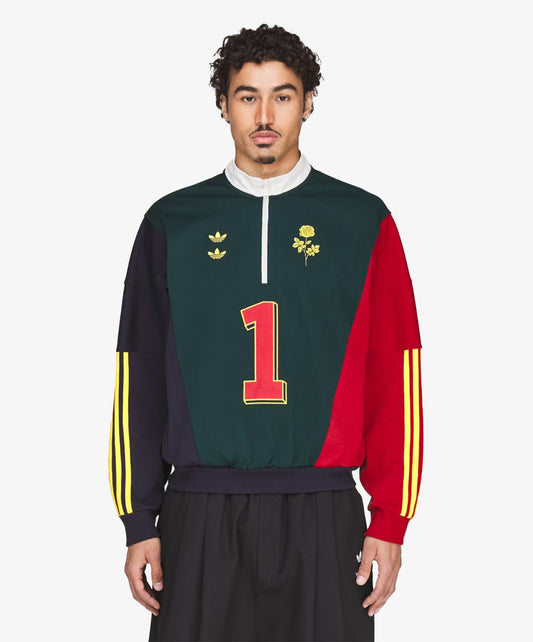 Adidas Originals | CHAVARRIA WATSONVILLE QUARTER ZIP { AURORA IVY/LEGEND INK/BETTER SCARLET