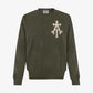 ALMOST GODS | ALPHA CROSS KNIT SWEATER { OLIVE