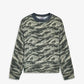 ALMOST GODS | EMBERSTRIPE CAMOUFLAGE BOXY SWEATSHIRT { MILITARY GREEN