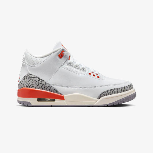 Jordan | AIR JORDAN 3 RETRO  { WHITE/COSMIC CLAY-SAIL-CEMENT GREY