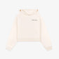 SPORTY & RICH | H&W CLUB CROPPED HOODIE { CREAM/NAVY