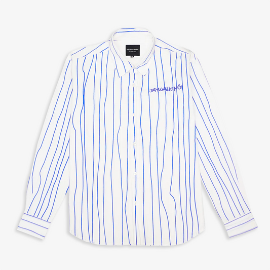 JAYWALKING | STRIPER SHIRT { WHITE