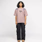 F A R A K | MAUVE BLOCK PRINTED T-SHIRT { PINK/PINK