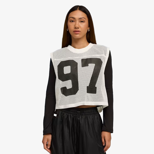 PUMA | x ROSÉ RELAXED MESH TOP { WARM WHITE