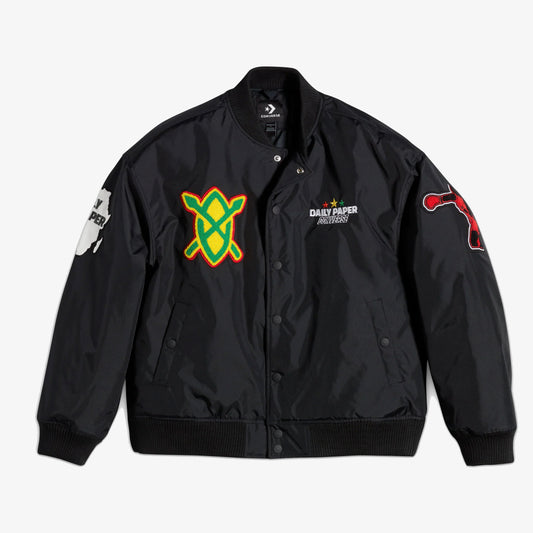 Converse | X DAILY PAPER STADIUM JACKET { BLACK