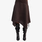 ALMOST GODS | PANEL SKIRT { BROWN