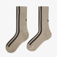 Y-3 | STRIPES SOCKS { BROWN
