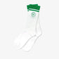 SPORTY & RICH | SRHWC EMBROIDERED SOCKS { WHITE/VERDE