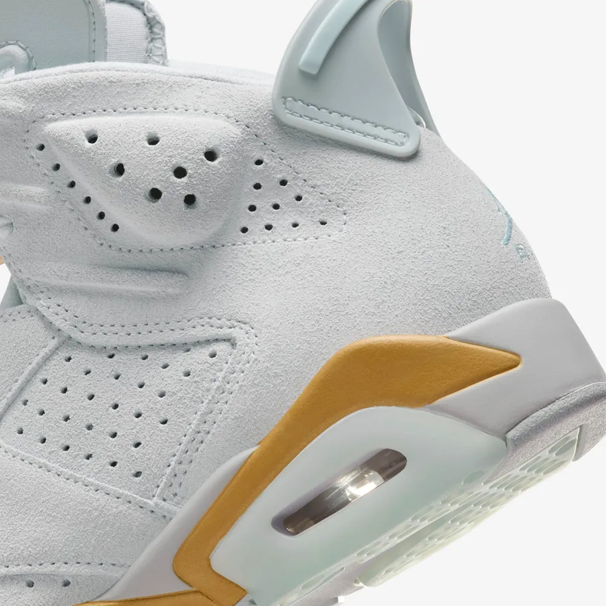 white and gold jordan 6