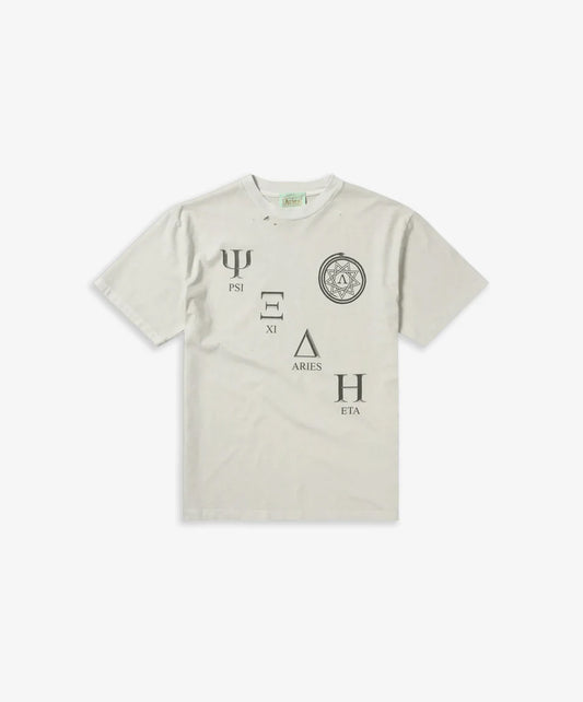 Aries | DESTROYED SORORITEE SS TEE { OFF WHITE