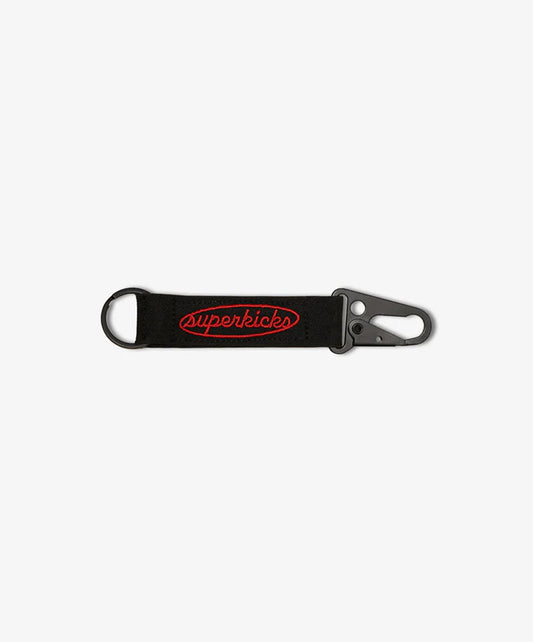 SUPERKICKS | RIPSTOP KEYCHAIN { BLACK/RED