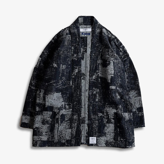 FDMTL | BORO HAORI JACKET { BLUE/GREY