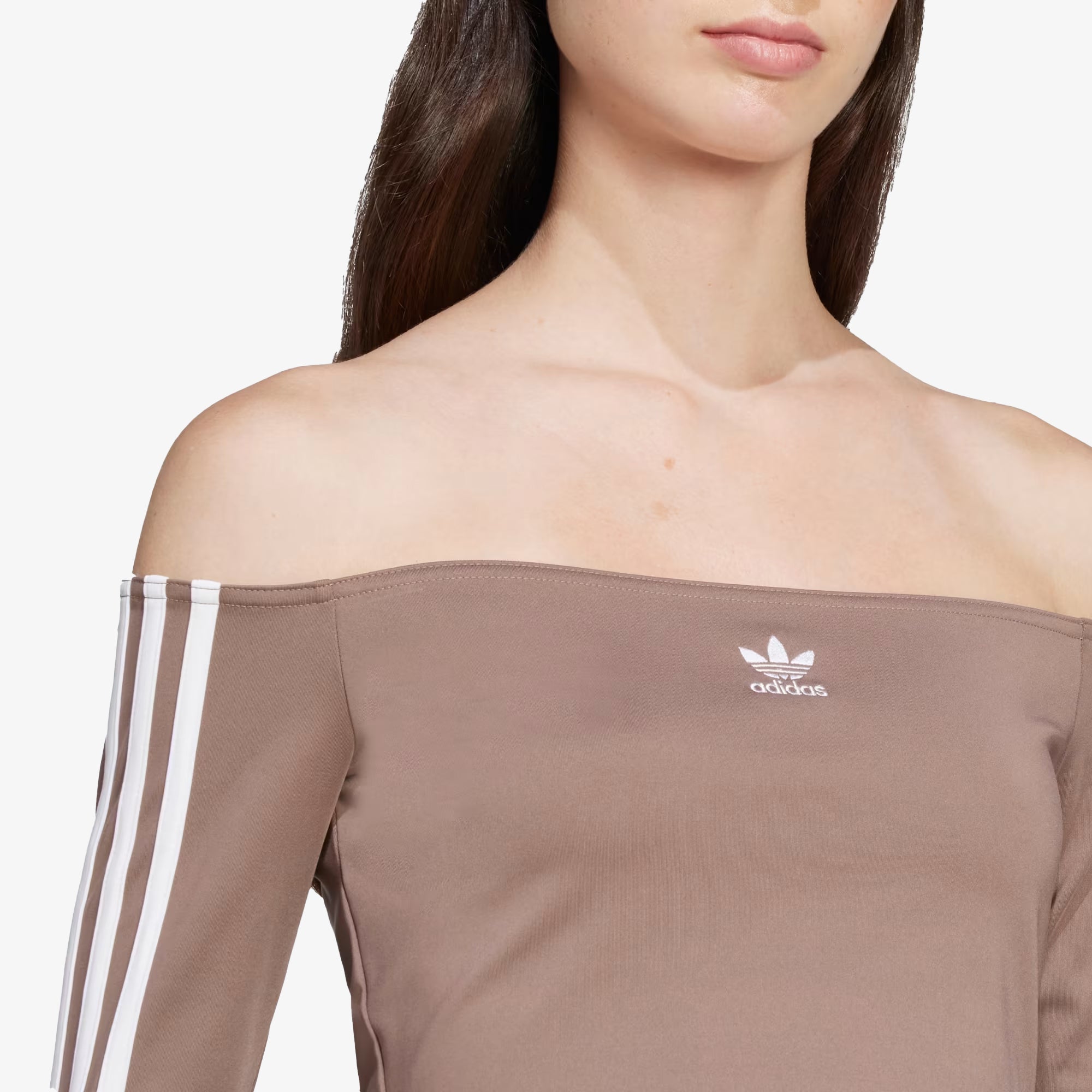 25SS新作【ADIDAS】Adicolor Off Shoulder Long Sleeve Tee★2色 adidas Originals Adicolor Off Shoulder Long Sleeve Tee in