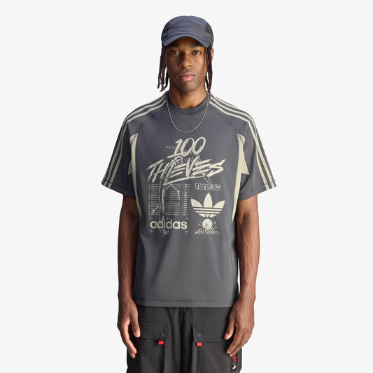 ADIDAS ORIGINALS | 100 THIEVES TEE { CARBON
