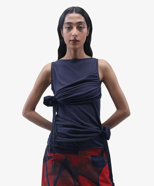 ALMOST GODS | APPLIQUÉ KNOT TOP { PURPLE