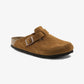 Birkenstock | BOSTON SOFT FOOTBED SUEDE LEATHER  { BROWN/MINK