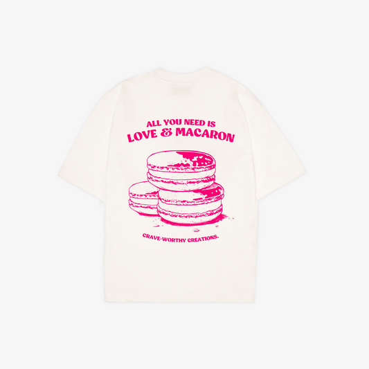 SUPERKICKS | LOVE & MACARON TEE { OFF WHITE