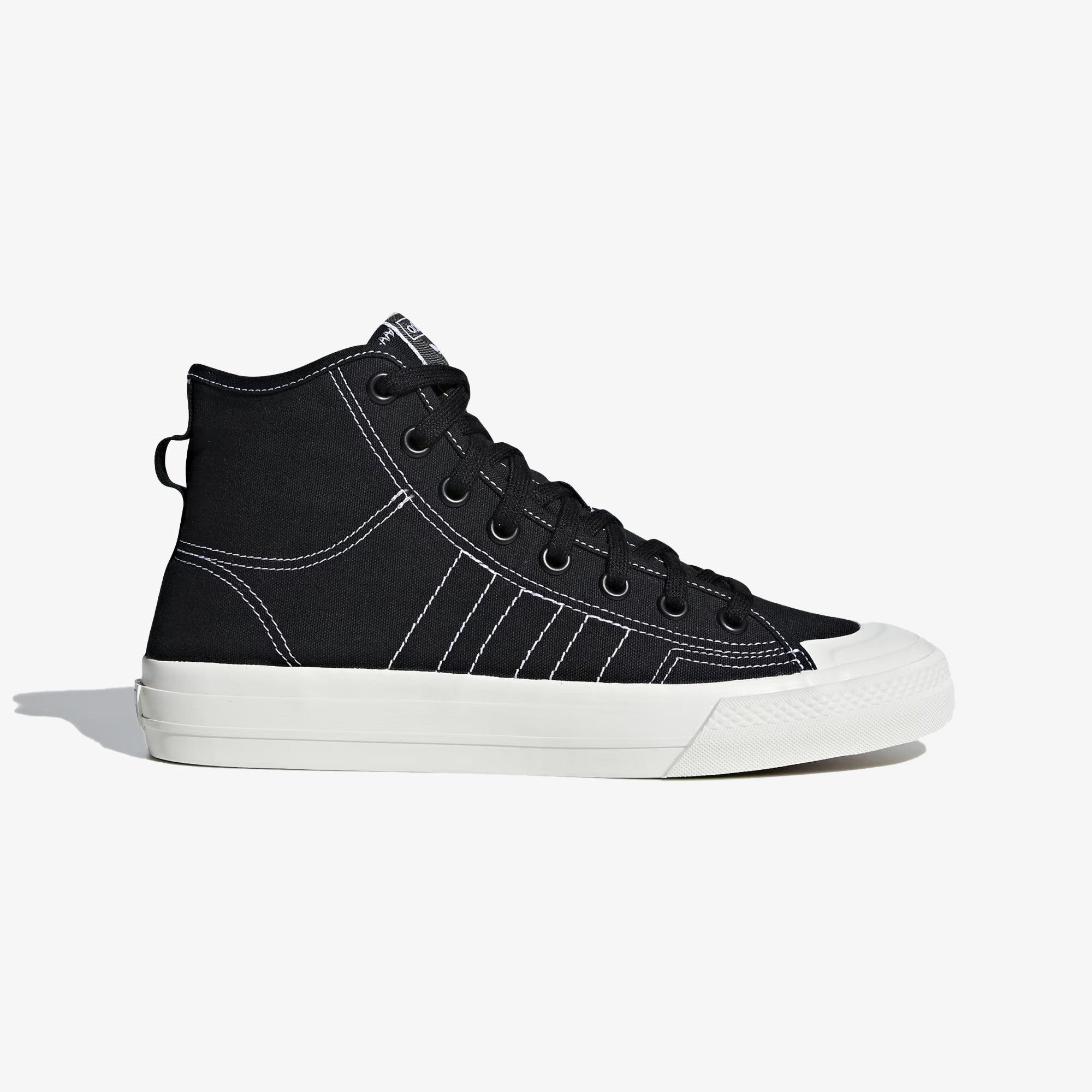 Buy Core Black and Off White Adidas Originals Nizza RF HI Shoes for Men Online | Superkicks