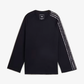 Y-3 | RAW EDGE 3-STRIPES LONG SLEEVE TEE { BLACK