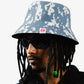 THAELY | DIGI CAMO REVERSIBLE BUCKET HAT { WHITE/GREY