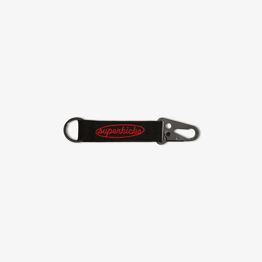 SUPERKICKS | RIPSTOP KEYCHAIN { BLACK/RED