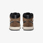 JORDAN | AIR JORDAN 1 MID { BLACK/PHANTOM-PALOMINO-UNIVERSITY RED