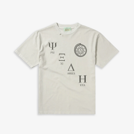 Aries | DESTROYED SORORITEE SS TEE { OFF WHITE