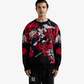 F A R A K | HALLUCINATION KNITTED SWEATSHIRT { RED/BLACK