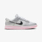 NIKE | DUNK LOW LX {  PHOTON DUST/METALLIC SILVER-PINK FOAM
