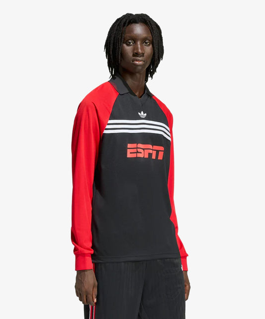 Adidas Originals | SPONSORED ARCHIVE LONGSLEEVE TEE { BLACK/BETTER SCARLET