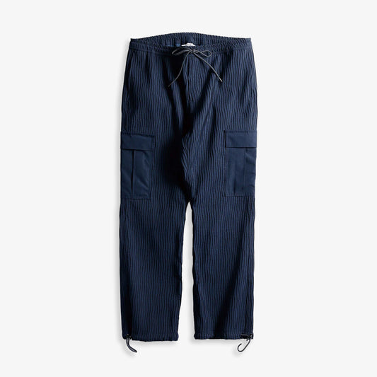 PLEATED CARGO PANTS 'NAVY'