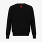 ALMOST GODS | GOTHIC LOGO KNITTED SWEATER { BLACK