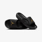 JORDAN | FRANCHISE SLIDE { BLACK/METALLIC GOLD