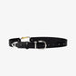 Aries | CROC STUDDED MAZZO BELT { BLACK