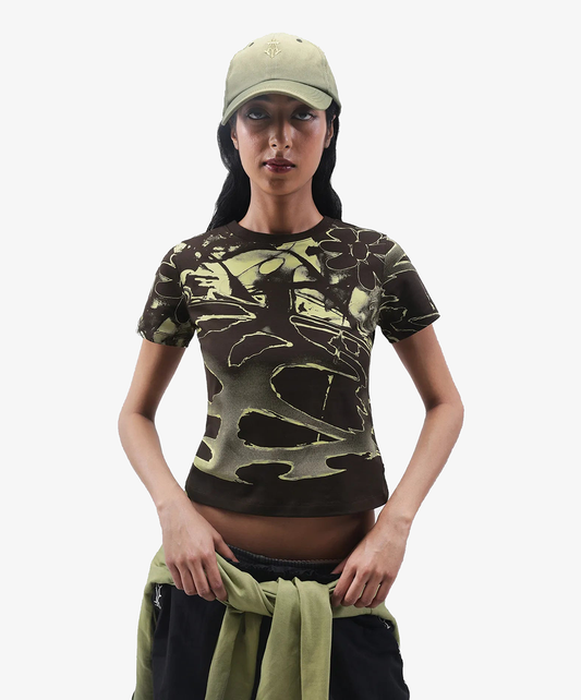 ALMOST GODS | FLOSS GARDEN RELAXED TEE { BROWN
