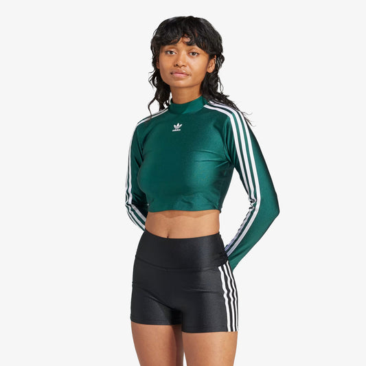 WMN'S 3-STRIPES CROPPED LONG SLEEVE TEE
