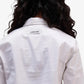 ALMOST GODS | LONG SLEEVE CROPPED SHIRT { WHITE