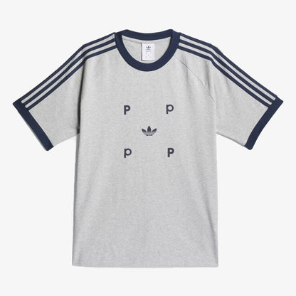 Adidas Originals | POP CLASSIC TEE  { MEDIUM GREY HEATHER/COLLEGIATE