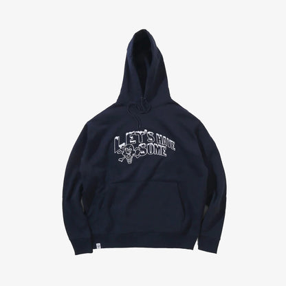 Icecream | EMBROIDERED LOGO COTTON HOODIE  { NAVY