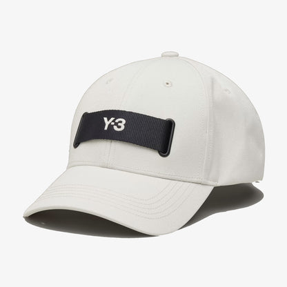 Y-3 | FRONT WEBBING CAP  { TALC