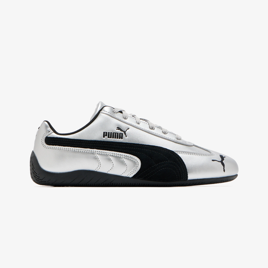PUMA | SPEEDCAT METALLIC { SILVER-PUMA BLACK